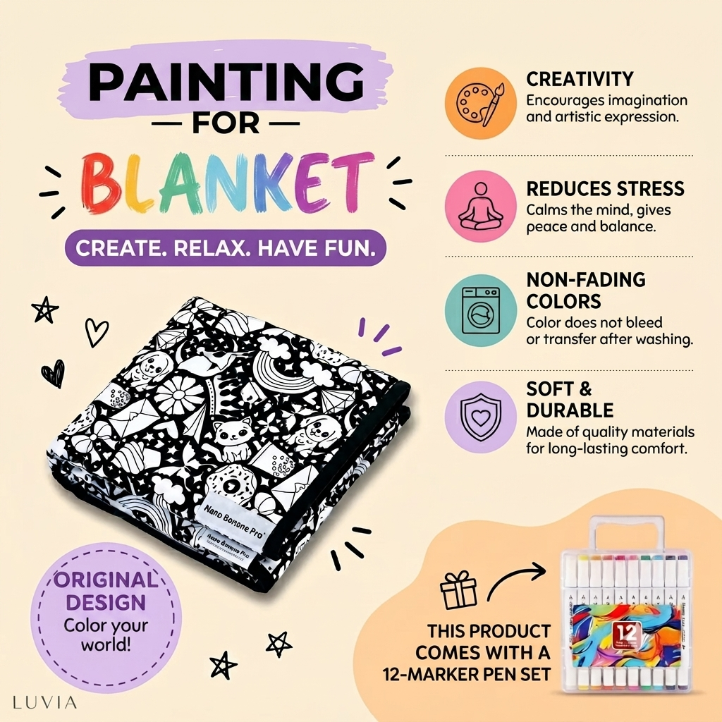 LUVIA DIY Coloring Blanket